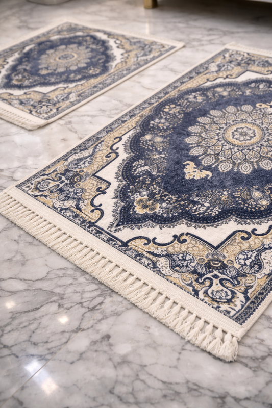 Dywanik łazienkowy 2 sztuki, antypoślizgowy, 90x60 cm i 60x40 cm