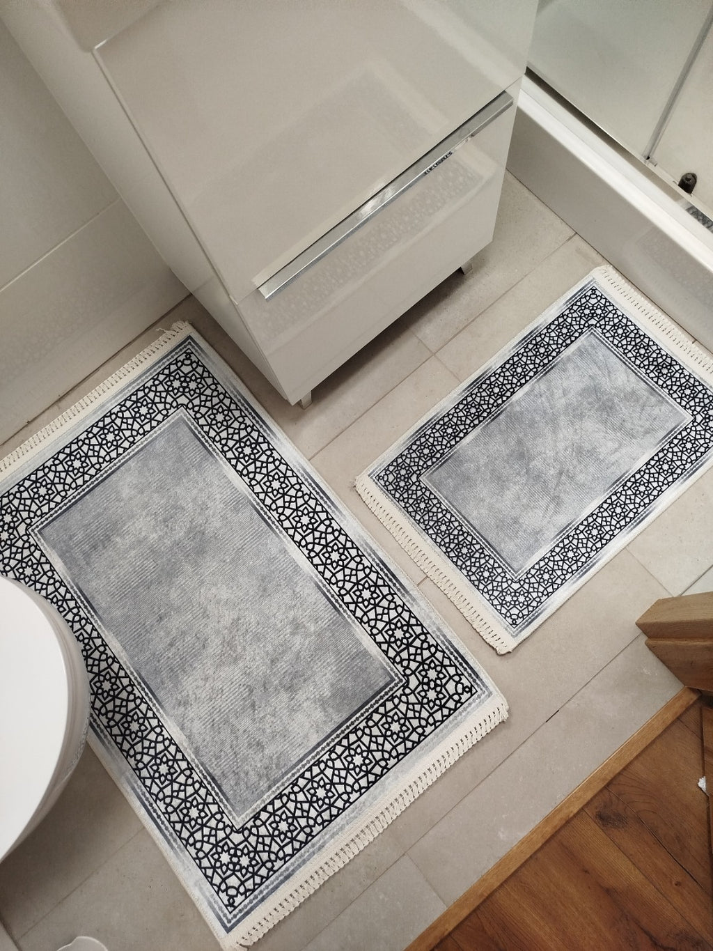 Dywanik łazienkowy 2 sztuki, antypoślizgowy, 90x60 cm i 60x40 cm