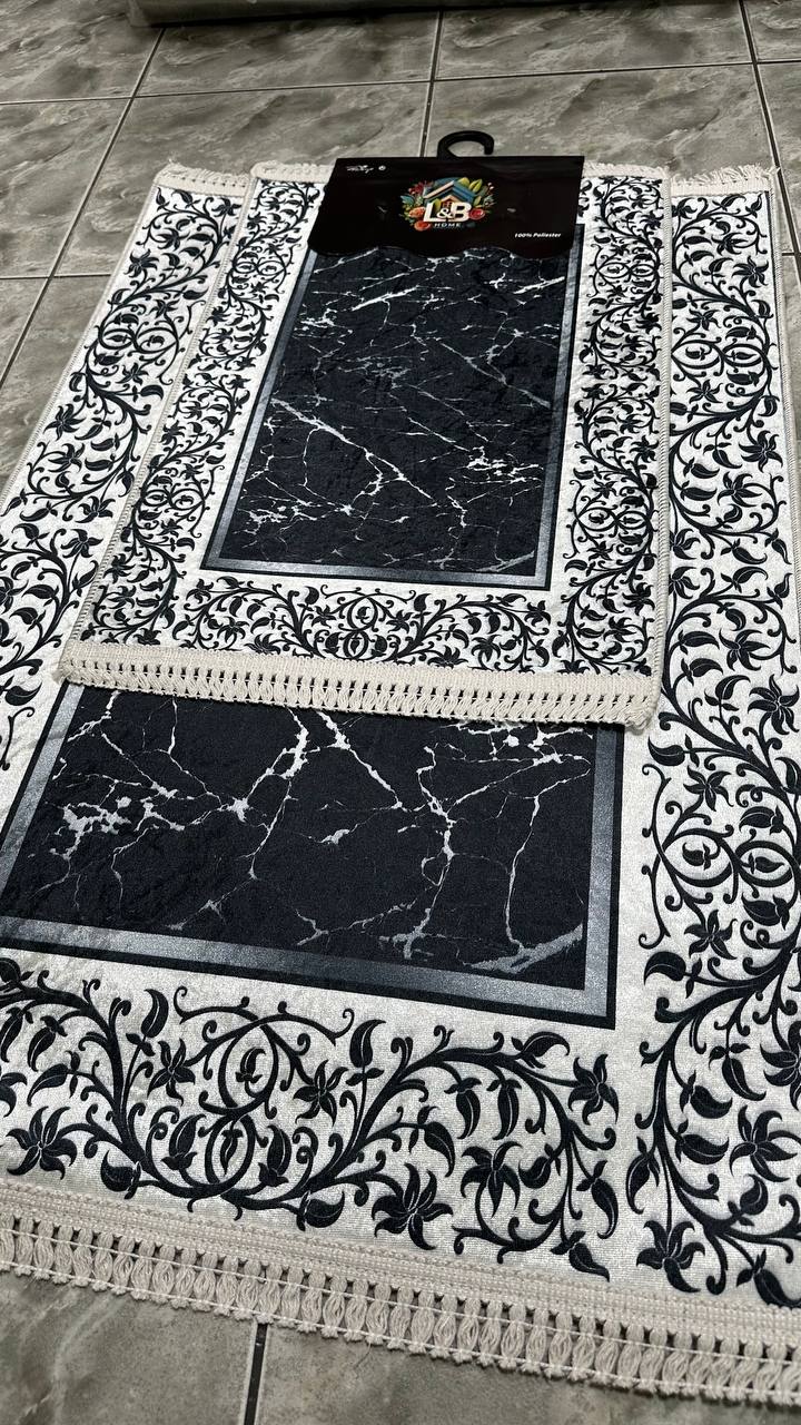 Dywanik łazienkowy 2 sztuki, antypoślizgowy, 90x60 cm i 60x40 cm