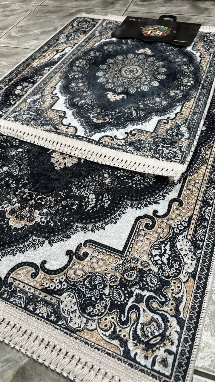 Dywanik łazienkowy 2 sztuki, antypoślizgowy, 90x60 cm i 60x40 cm