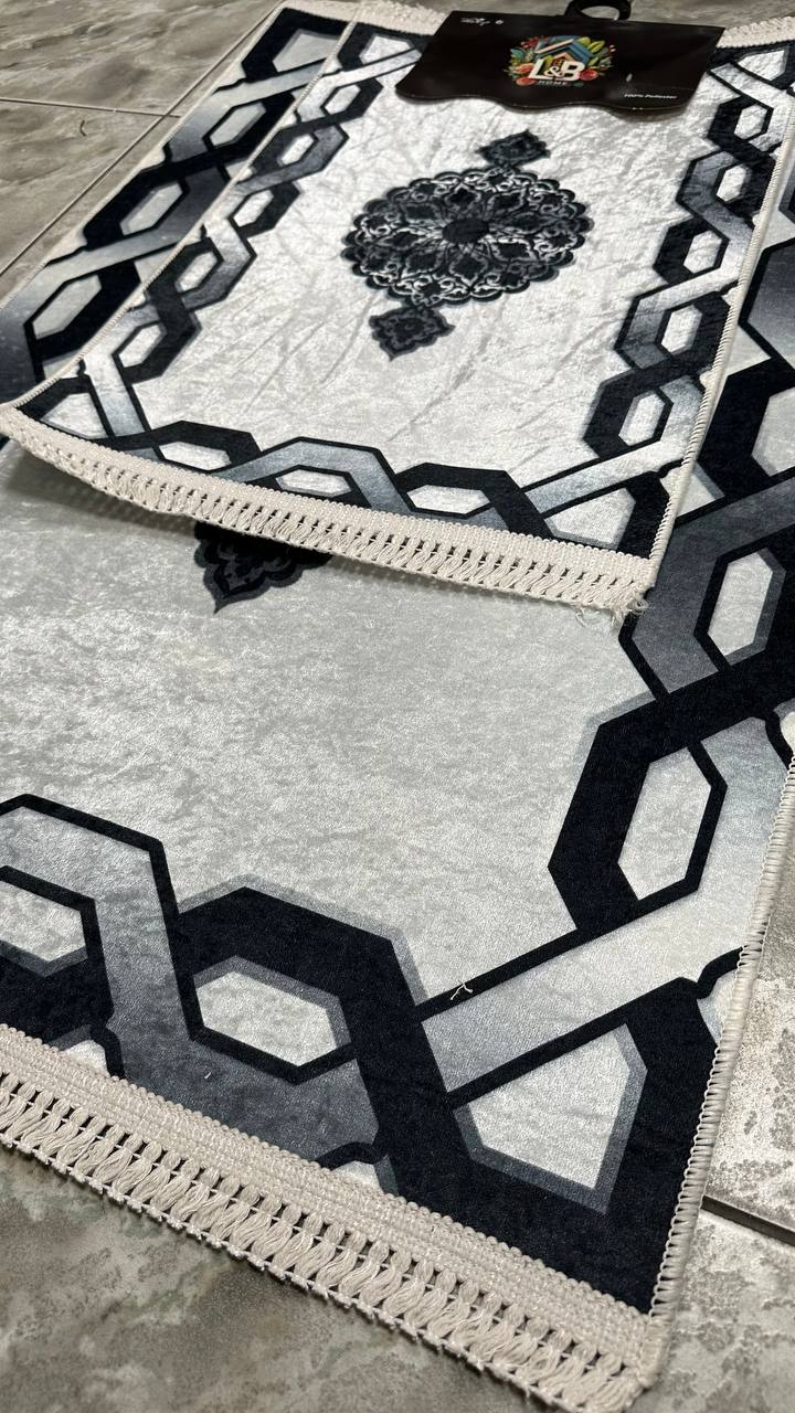 Dywanik łazienkowy 2 sztuki, antypoślizgowy, 90x60 cm i 60x40 cm