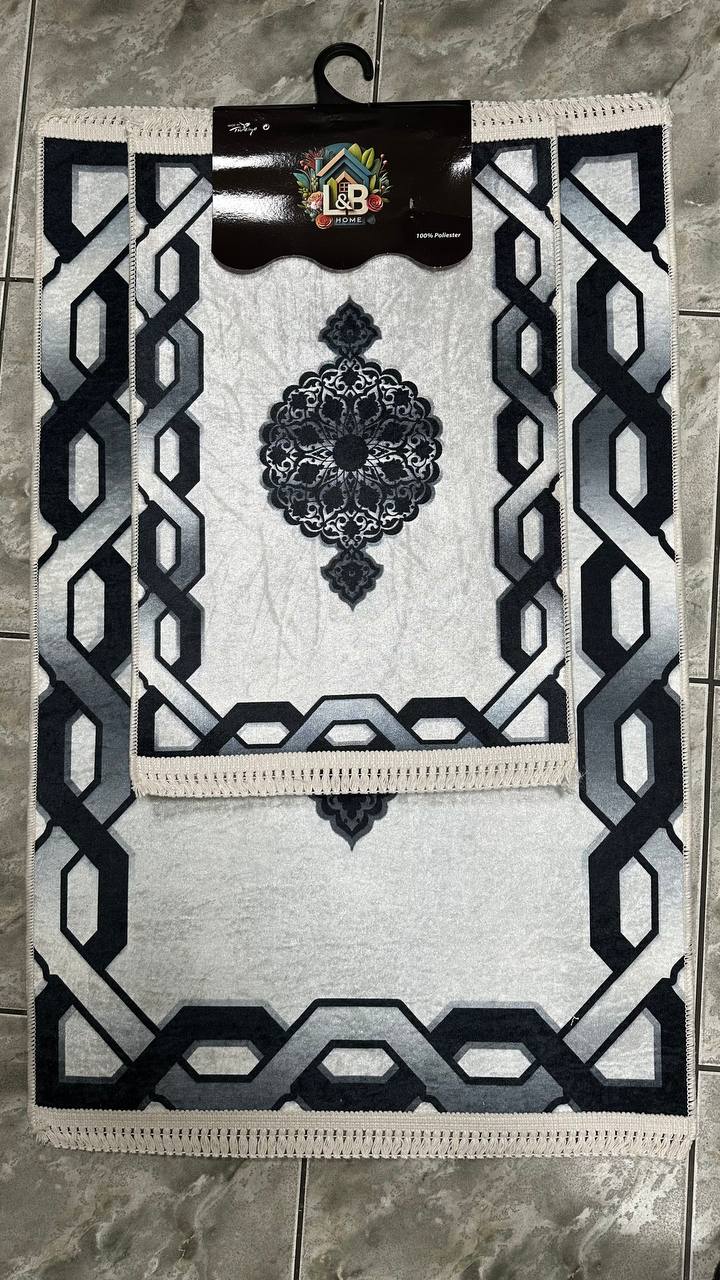 Dywanik łazienkowy 2 sztuki, antypoślizgowy, 90x60 cm i 60x40 cm