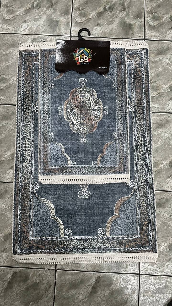 Dywanik łazienkowy 2 sztuki, antypoślizgowy, 90x60 cm i 60x40 cm