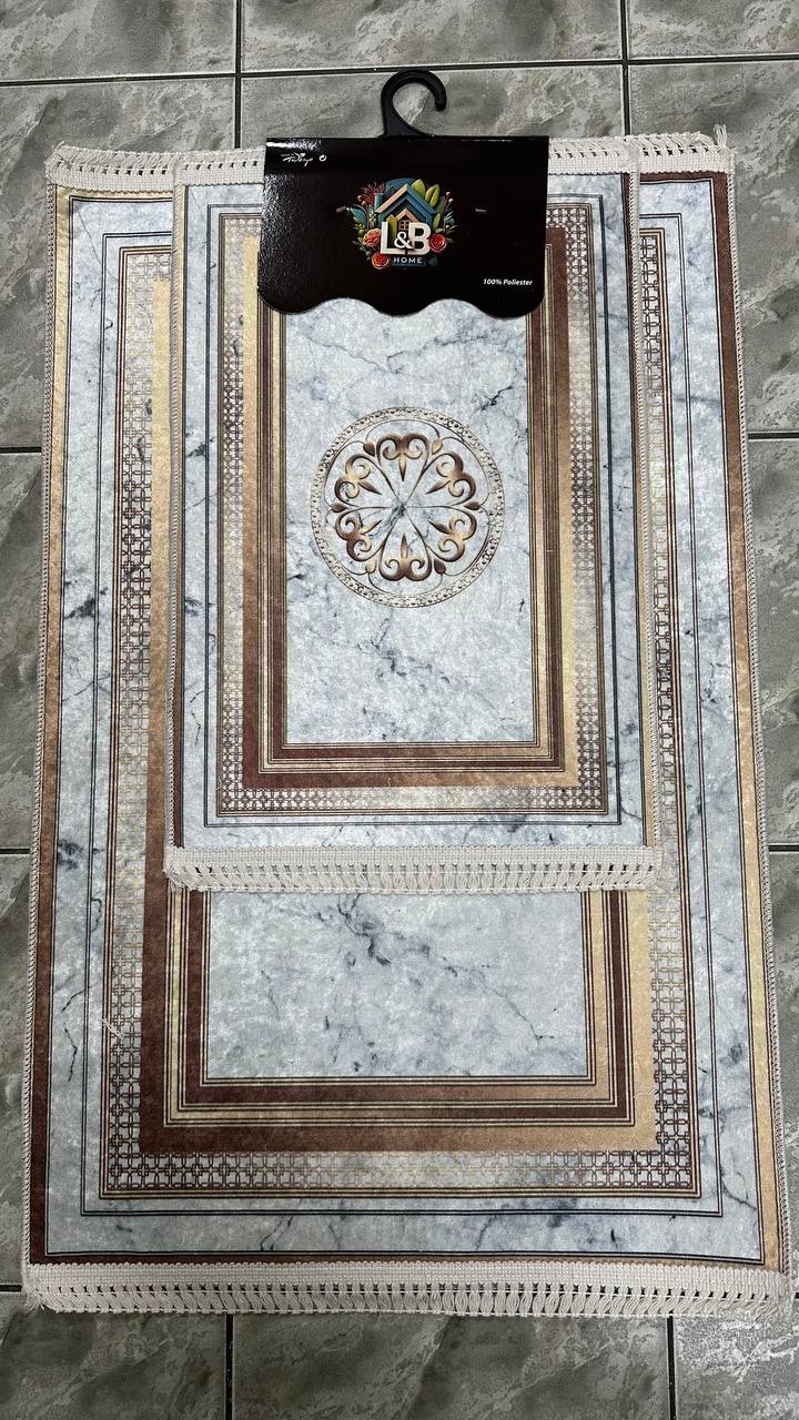 Dywanik łazienkowy 2 sztuki, antypoślizgowy, 90x60 cm i 60x40 cm