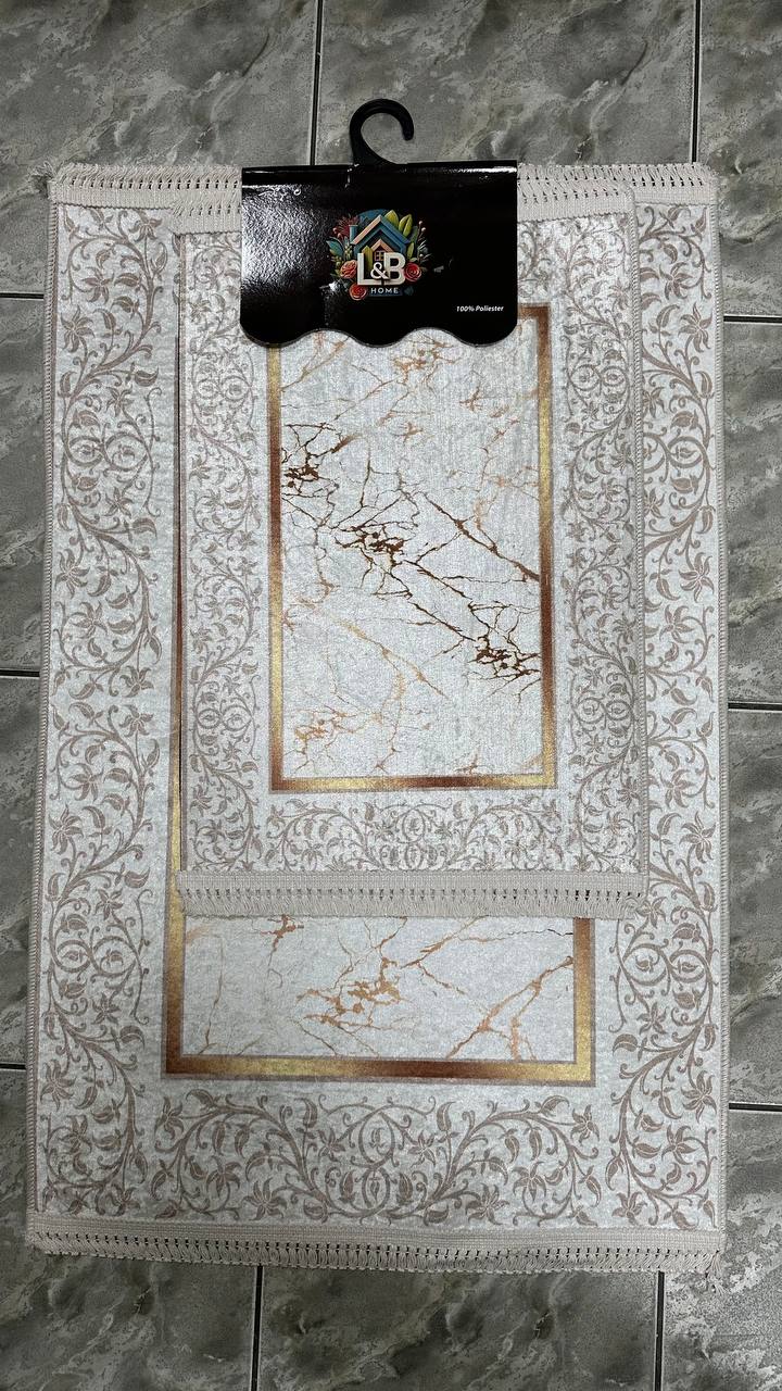 Dywanik łazienkowy 2 sztuki, antypoślizgowy, 90x60 cm i 60x40 cm