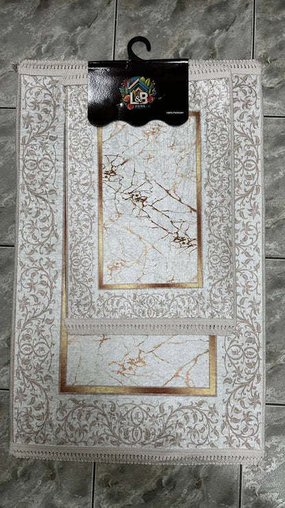Dywanik łazienkowy 2 sztuki, antypoślizgowy, 90x60 cm i 60x40 cm