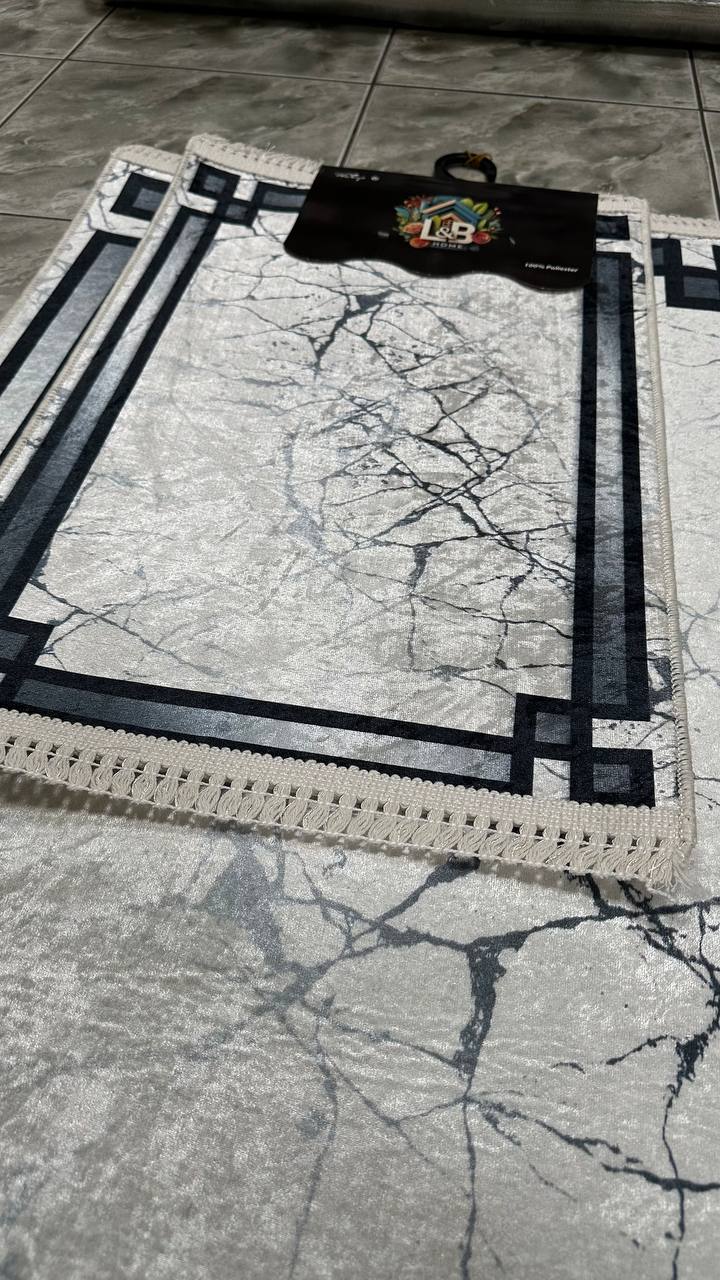 Dywanik łazienkowy 2 sztuki, antypoślizgowy, 90x60 cm i 60x40 cm