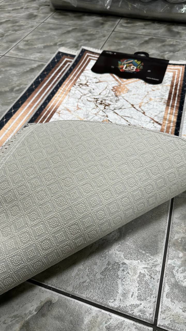 Dywanik łazienkowy 2 sztuki, antypoślizgowy, 90x60 cm i 60x40 cm