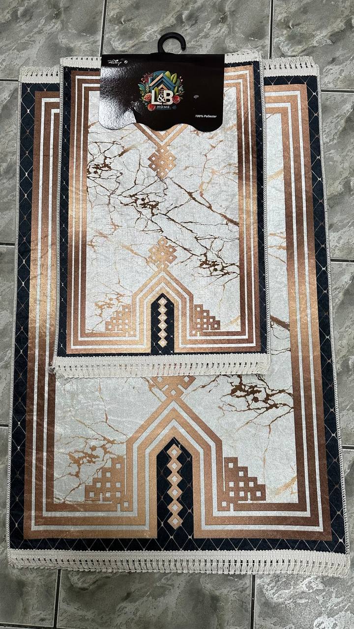 Dywanik łazienkowy 2 sztuki, antypoślizgowy, 90x60 cm i 60x40 cm