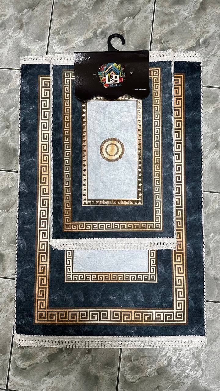 Dywanik łazienkowy 2 sztuki, antypoślizgowy, 90x60 cm i 60x40 cm