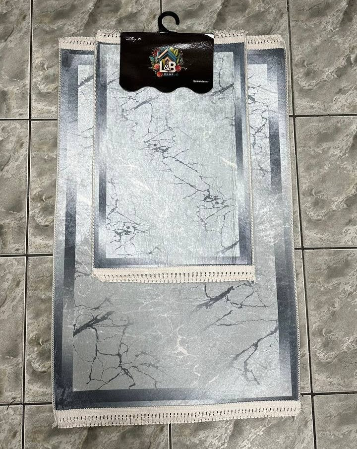 Dywanik łazienkowy 2 sztuki, antypoślizgowy, 90x60 cm i 60x40 cm