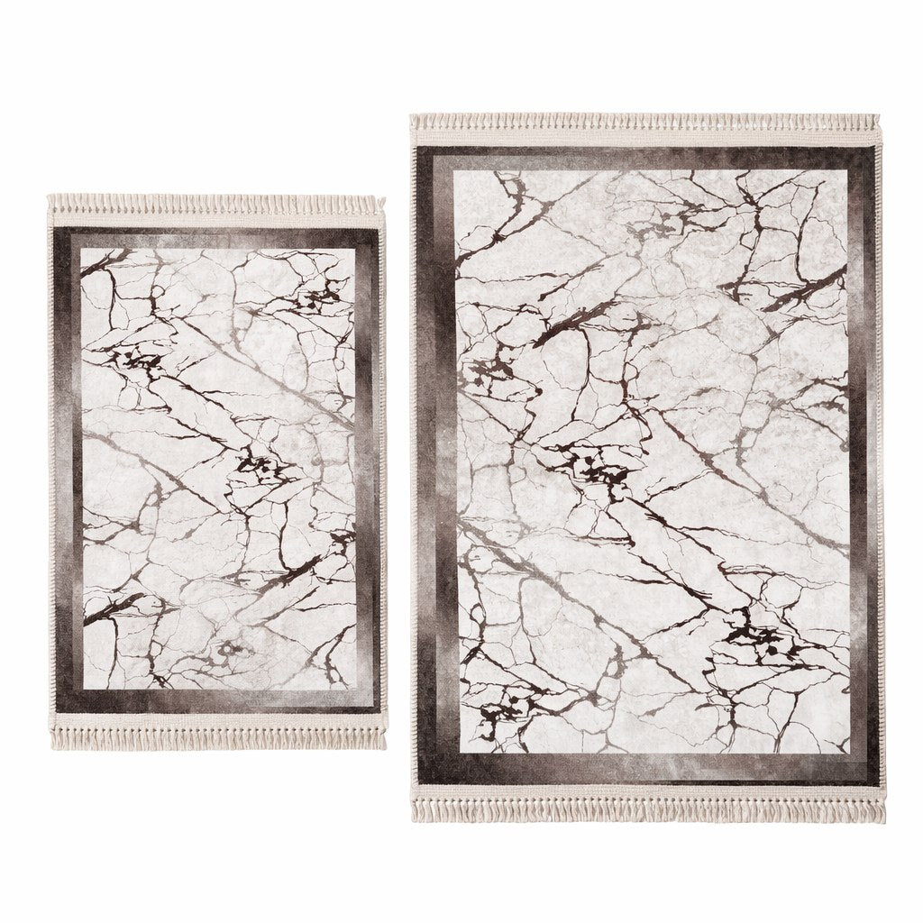 Dywanik łazienkowy 2 sztuki, antypoślizgowy, 90x60 cm i 60x40 cm