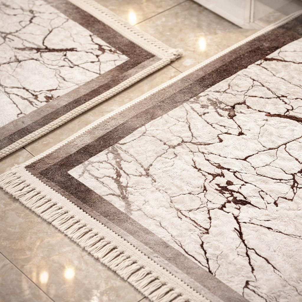 Dywanik łazienkowy 2 sztuki, antypoślizgowy, 90x60 cm i 60x40 cm