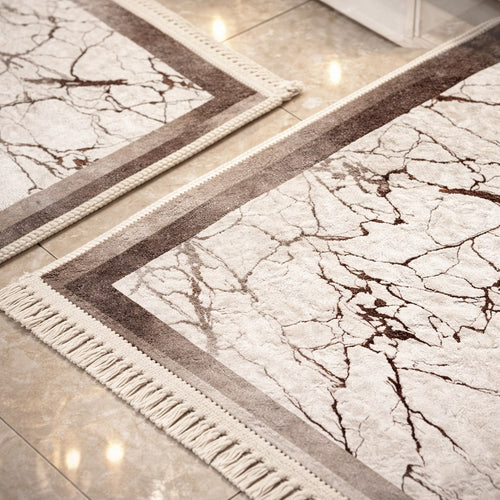 Dywanik łazienkowy 2 sztuki, antypoślizgowy, 90x60 cm i 60x40 cm