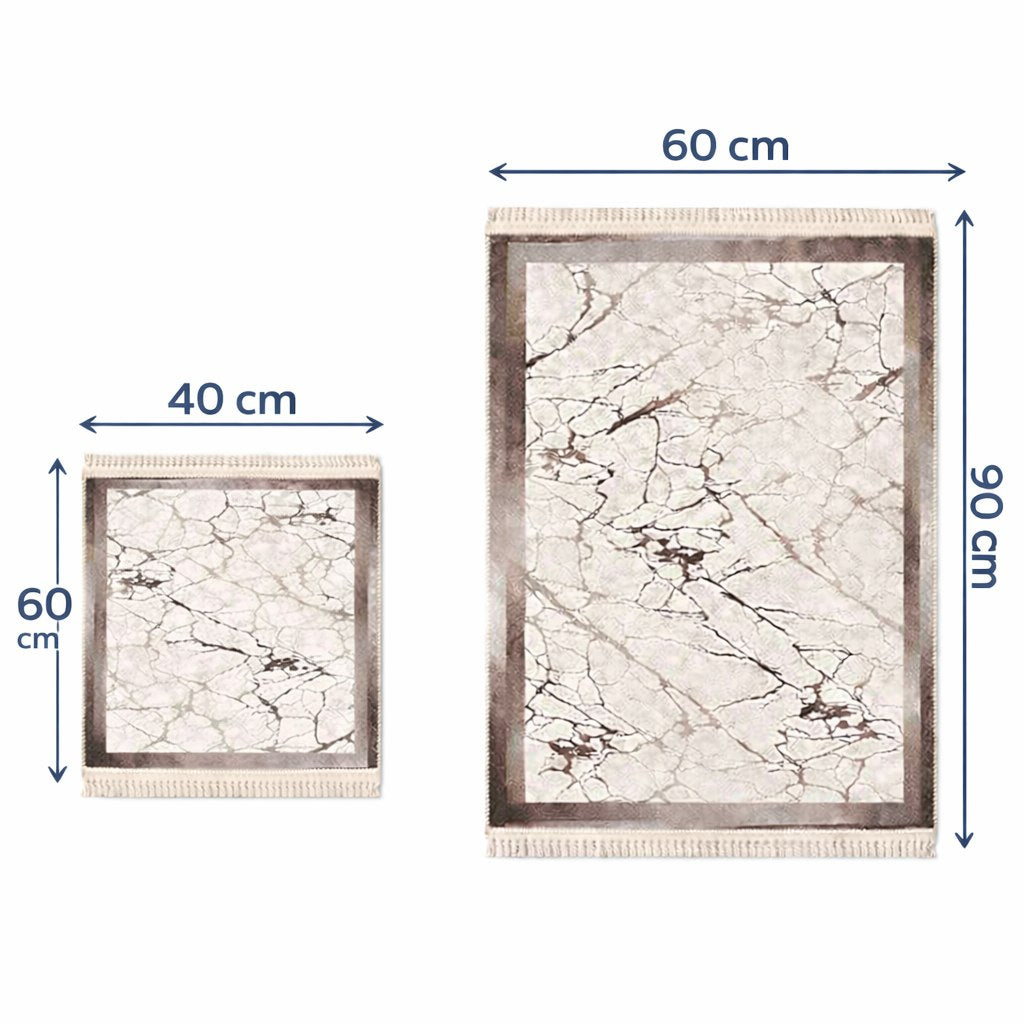 Dywanik łazienkowy 2 sztuki, antypoślizgowy, 90x60 cm i 60x40 cm