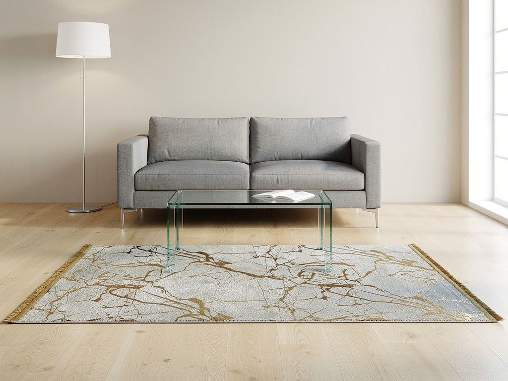 80x150 cm, Marble Pattern Rug, non slip with fringe – Modern Living Room