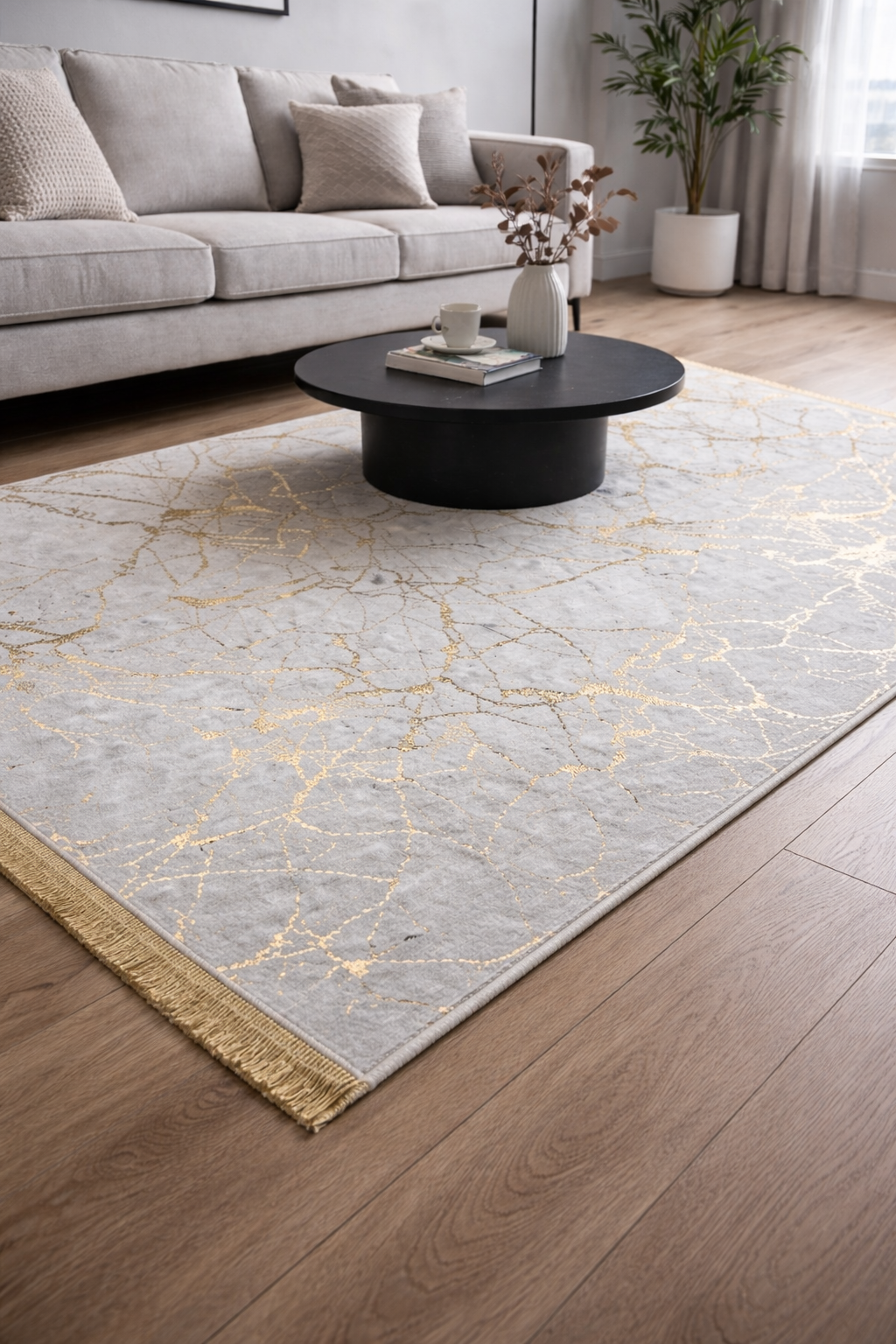 80x150 cm, Marble Pattern Rug, non slip with fringe – Modern Living Room