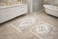 Dywanik łazienkowy 2 sztuki, antypoślizgowy, 90x60 cm i 60x40 cm