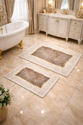 Dywanik łazienkowy 2 sztuki, antypoślizgowy, 90x60 cm i 60x40 cm