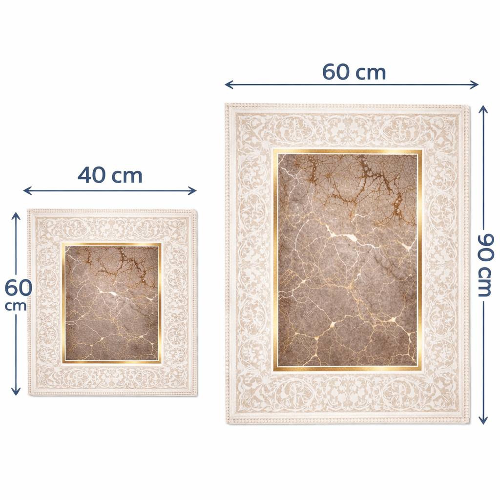 Dywanik łazienkowy 2 sztuki, antypoślizgowy, 90x60 cm i 60x40 cm