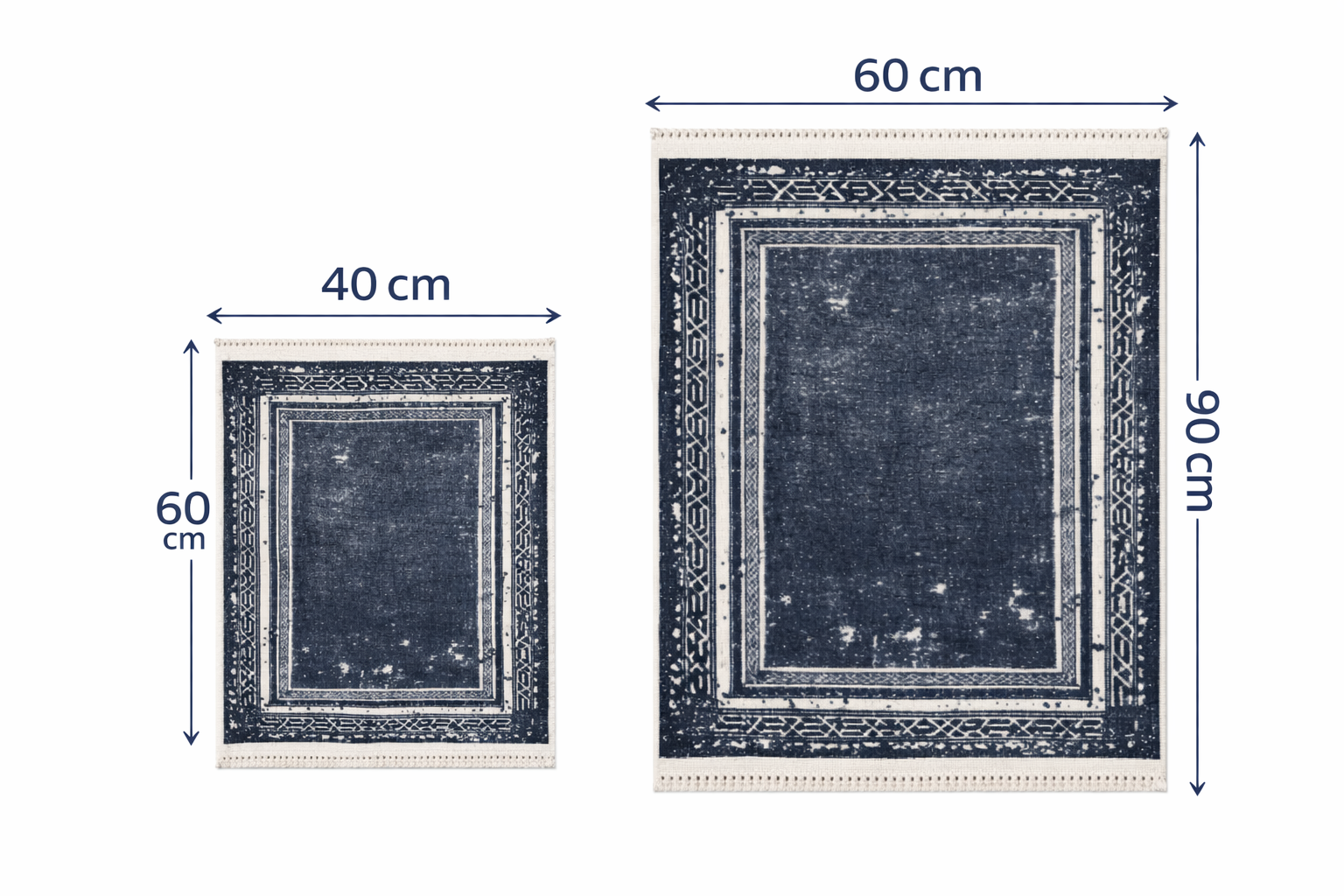 Dywanik łazienkowy 2 sztuki, antypoślizgowy, 90x60 cm i 60x40 cm