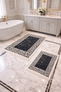Dywanik łazienkowy 2 sztuki, antypoślizgowy, 90x60 cm i 60x40 cm