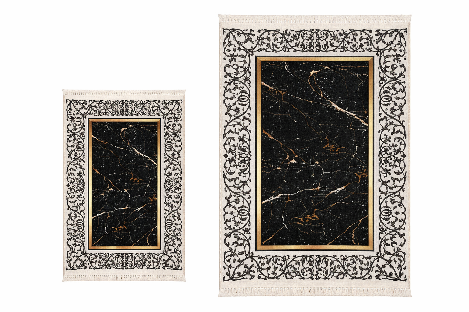 Dywanik łazienkowy 2 sztuki, antypoślizgowy, 90x60 cm i 60x40 cm