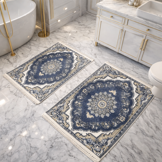 Dywanik łazienkowy 2 sztuki, antypoślizgowy, 90x60 cm i 60x40 cm