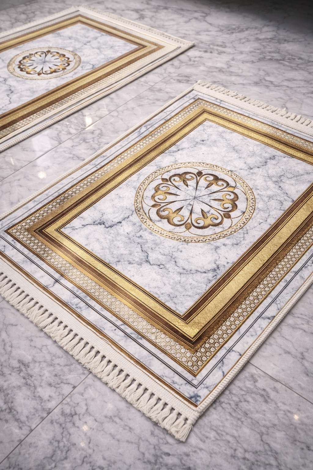 Dywanik łazienkowy 2 sztuki, antypoślizgowy, 90x60 cm i 60x40 cm