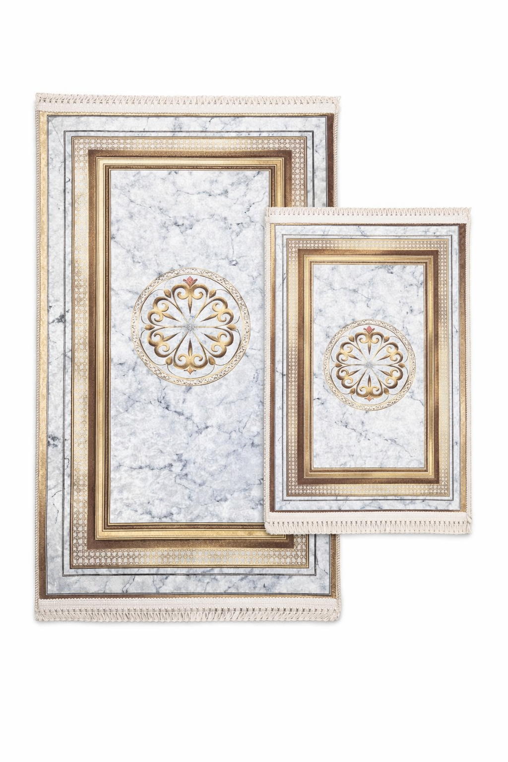 Dywanik łazienkowy 2 sztuki, antypoślizgowy, 90x60 cm i 60x40 cm