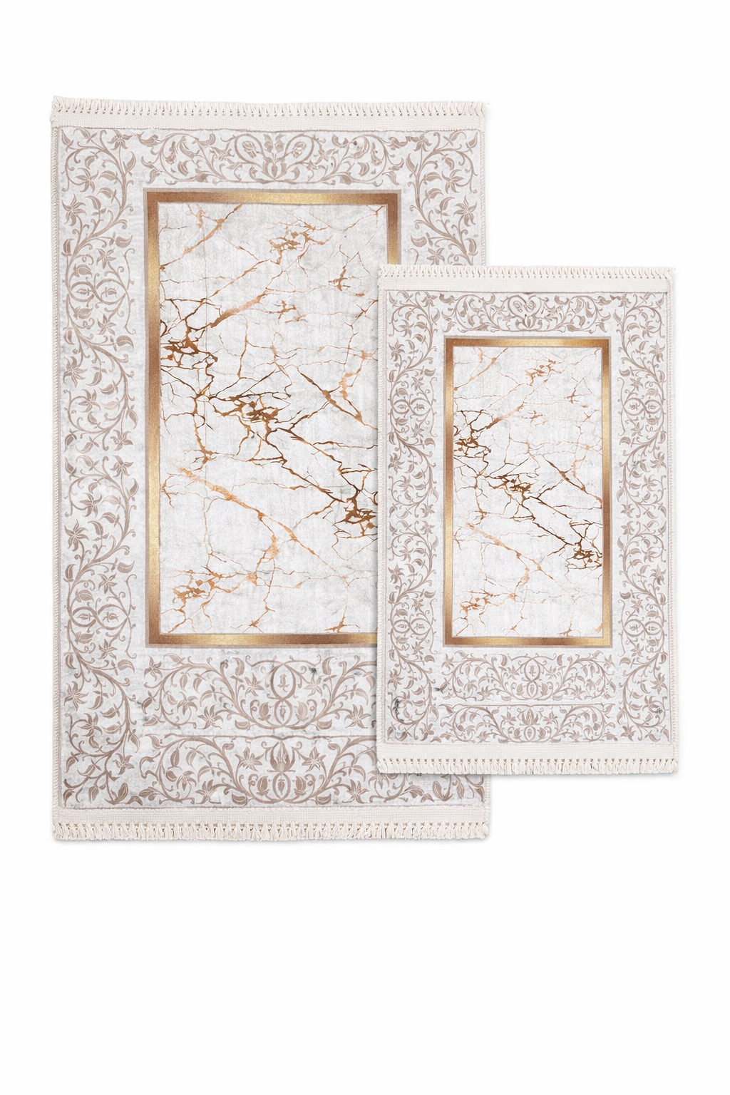 Dywanik łazienkowy 2 sztuki, antypoślizgowy, 90x60 cm i 60x40 cm