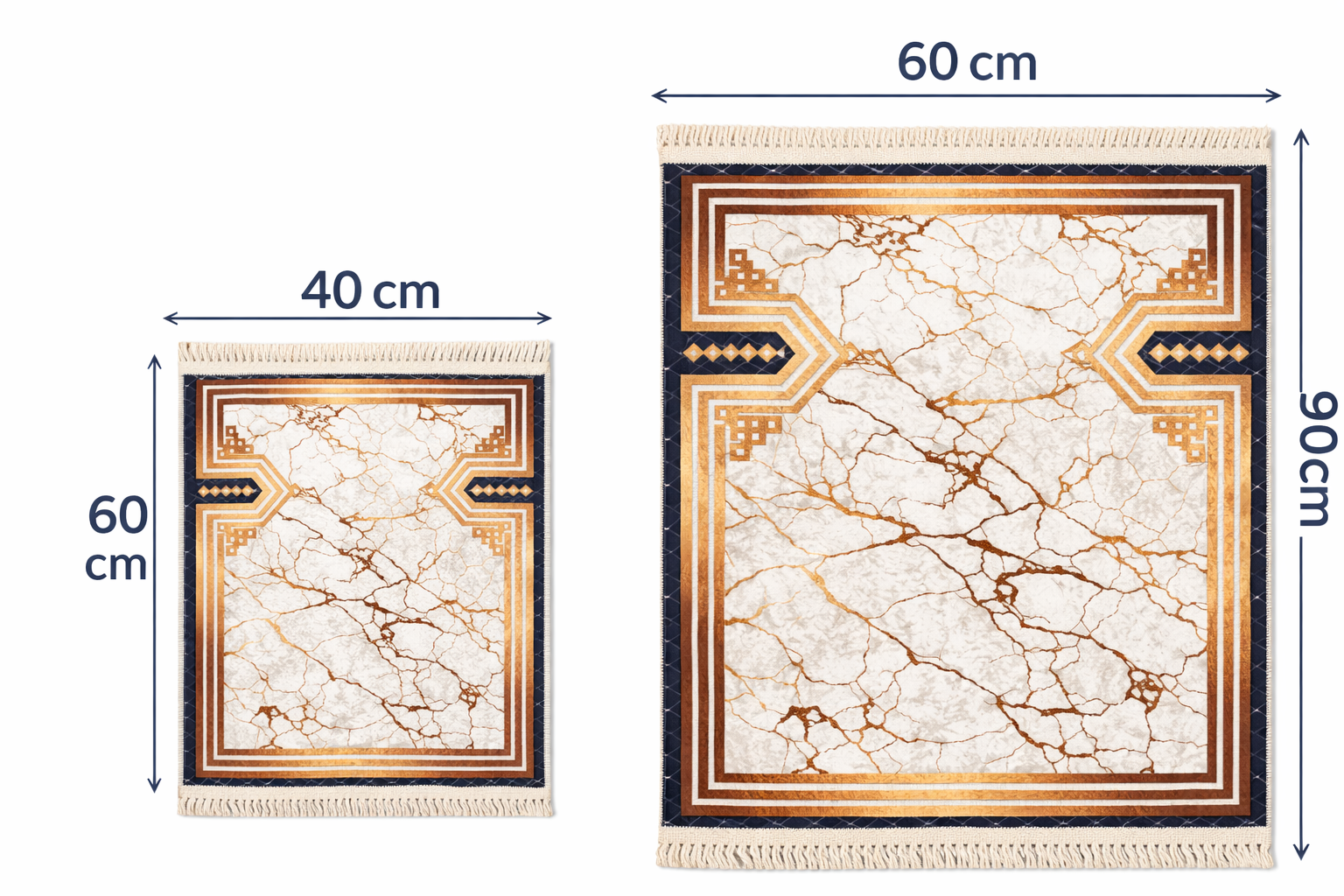 Dywanik łazienkowy 2 sztuki, antypoślizgowy, 90x60 cm i 60x40 cm