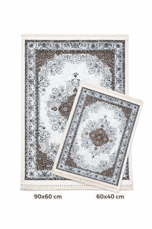 Dywanik łazienkowy 2 sztuki, antypoślizgowy, 90x60 cm i 60x40 cm