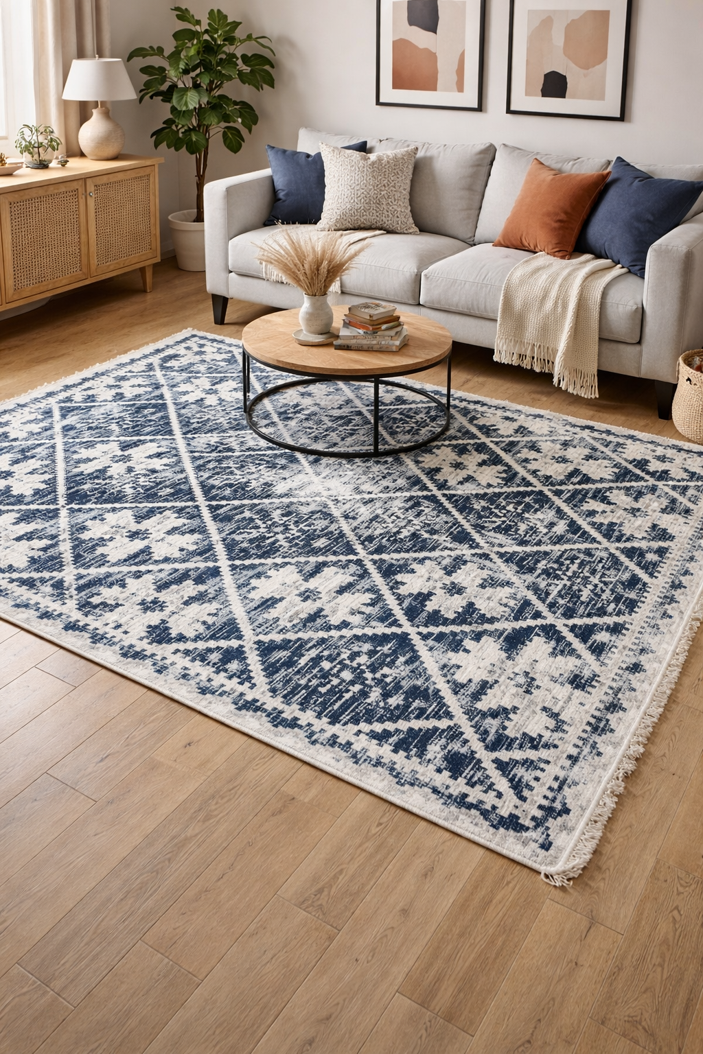 Modern Rug 120x180 cm | Anti-slip Backing | 4 mm Sponge Backing