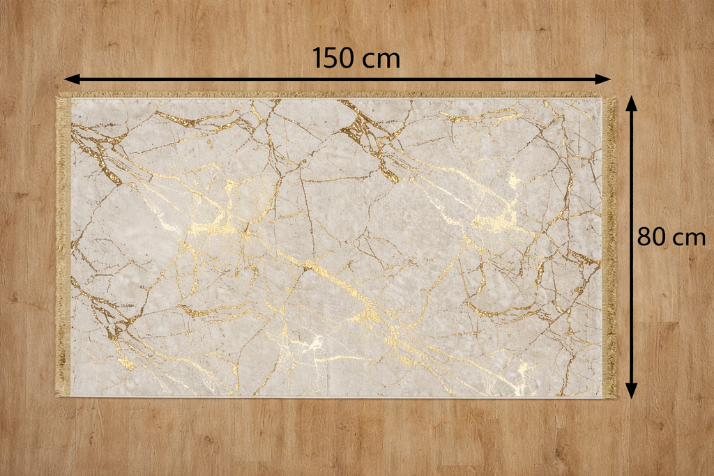 80x150 cm, Marble Pattern Rug, non slip with fringe – Modern Living Room