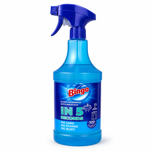 Bingo Spray do Usuwania Kamienia 900 ml – Skuteczny Odkamieniacz do Łazienki i Kuchni