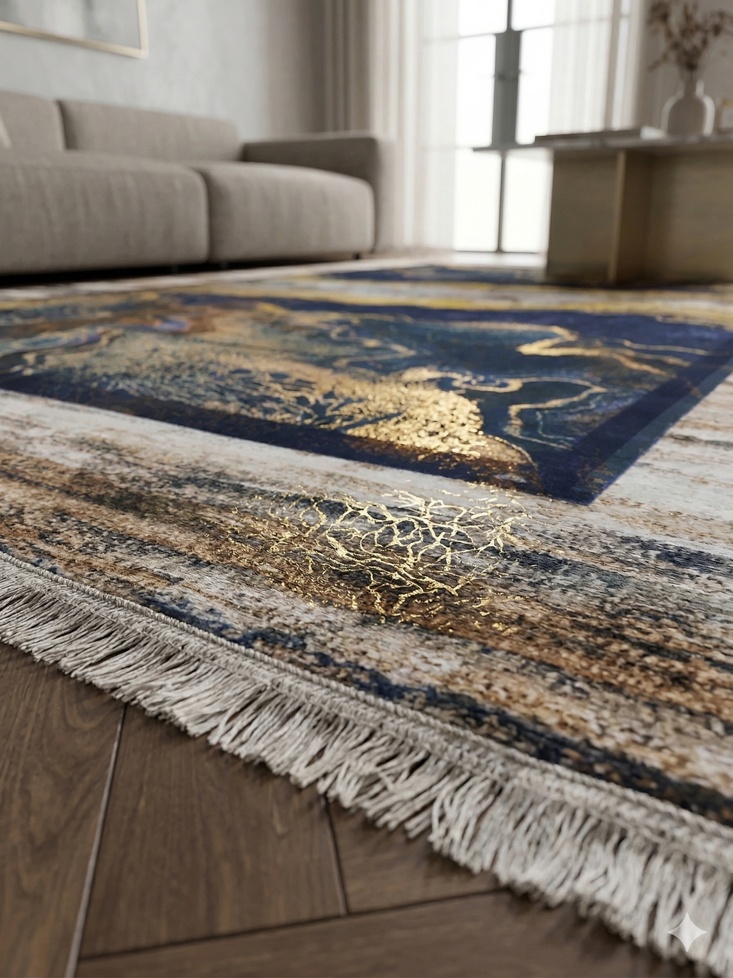 Dywan 160 × 230 cm – Antypoślizgowy, podstawa z gąbki 4 mm