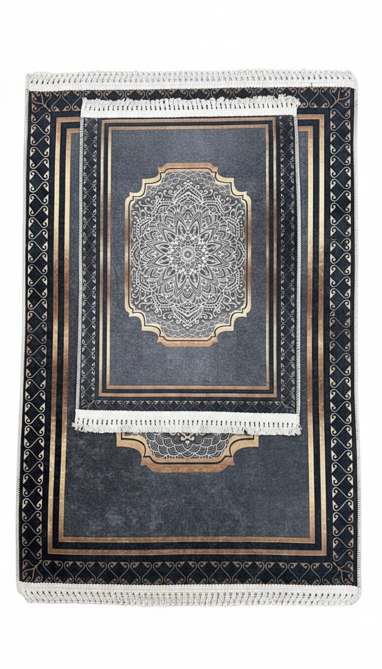 Dywanik łazienkowy 2 sztuki, antypoślizgowy, 90x60 cm i 60x40 cm