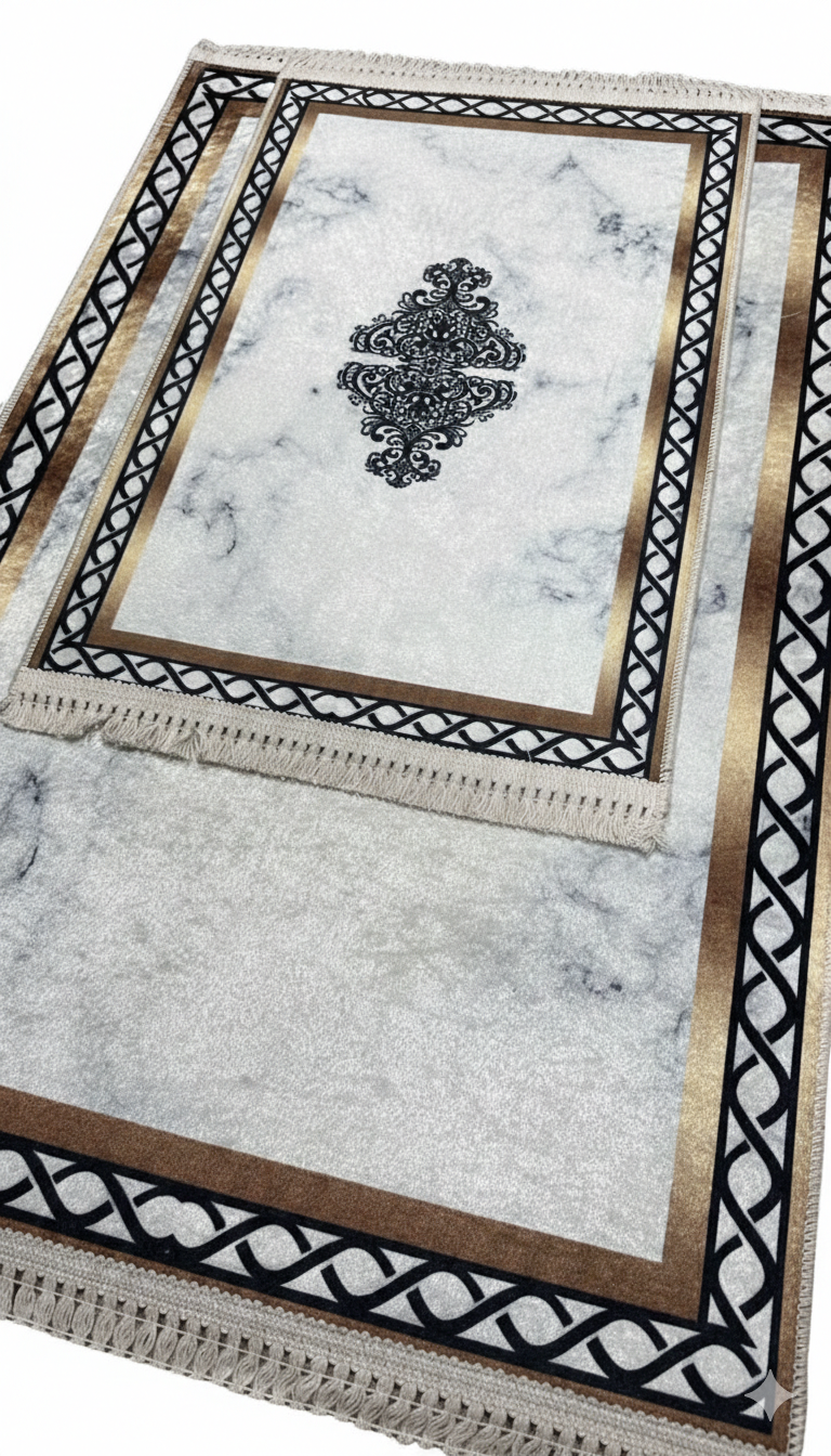 Dywanik łazienkowy 2 sztuki, antypoślizgowy, 90x60 cm i 60x40 cm