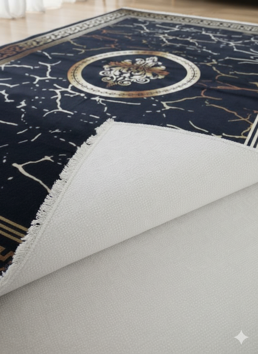 Modern Area Rug 120x180 cm | Non-Slip Backing | 4 mm Sponge Padding