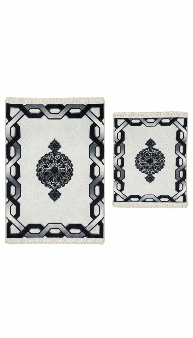 Dywanik łazienkowy 2 sztuki, antypoślizgowy, 90x60 cm i 60x40 cm