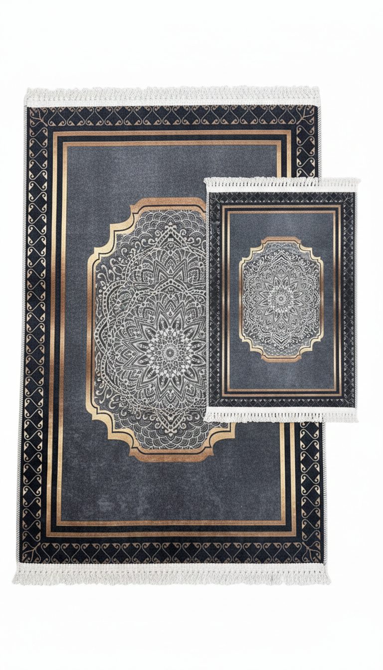 Dywanik łazienkowy 2 sztuki, antypoślizgowy, 90x60 cm i 60x40 cm