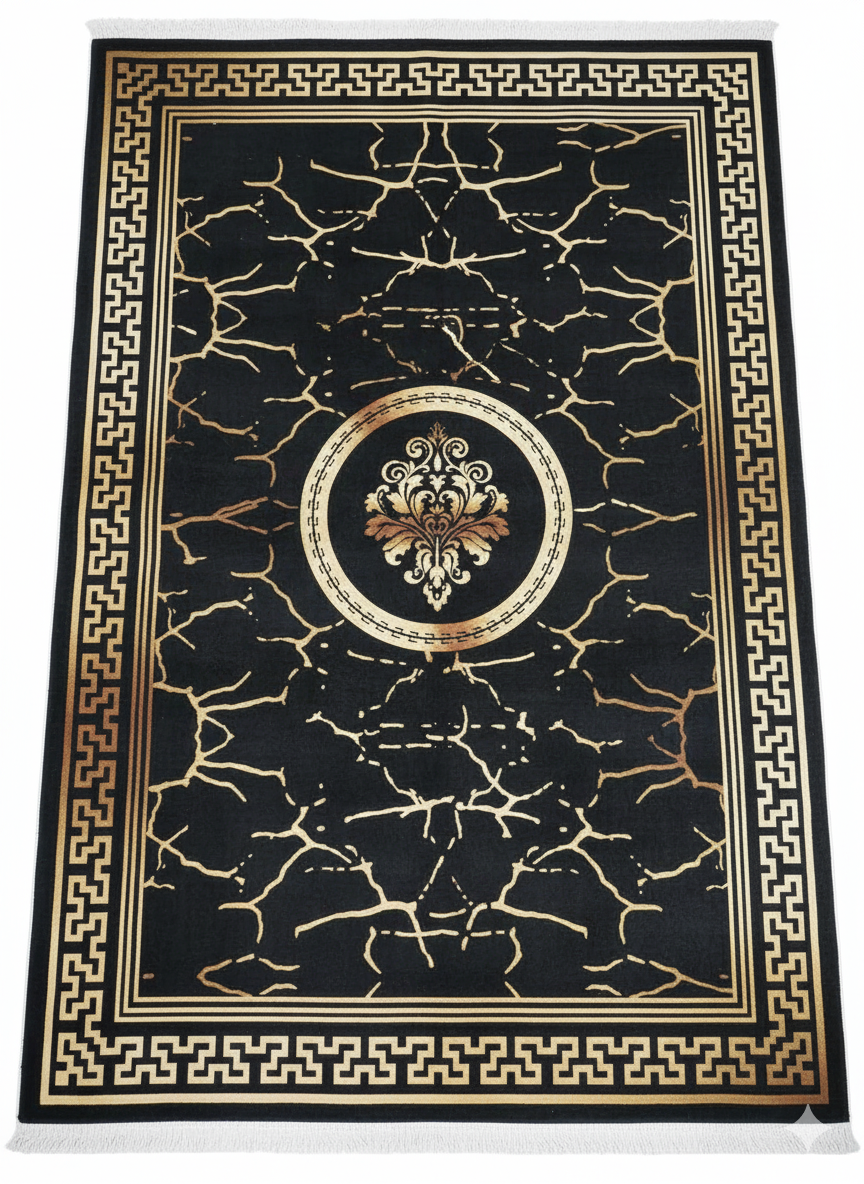 Modern Area Rug 120x180 cm | Non-Slip Backing | 4 mm Sponge Padding