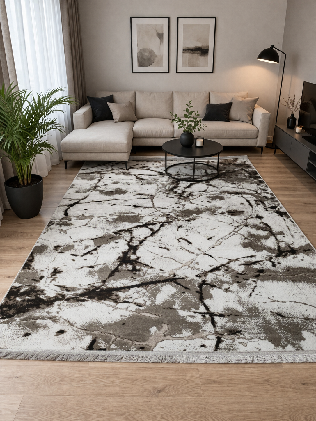Koberec 160 × 230 cm – protišmykový, 4 mm špongiový podklad