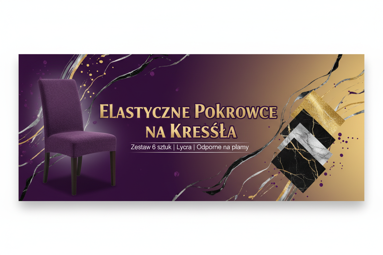 Elastyczne Pokrowce na Krzesła Banner