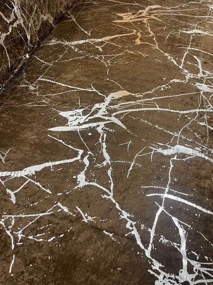 Antypoślizgowy pokrowiec na sofę z gąbką - 170x210 cm - Brązowo & Srebrny