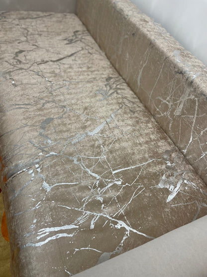 Antypoślizgowy Pokrowiec Na Sofę Z Gąbką- 170x210 cm-Pudrowy i Srebrny